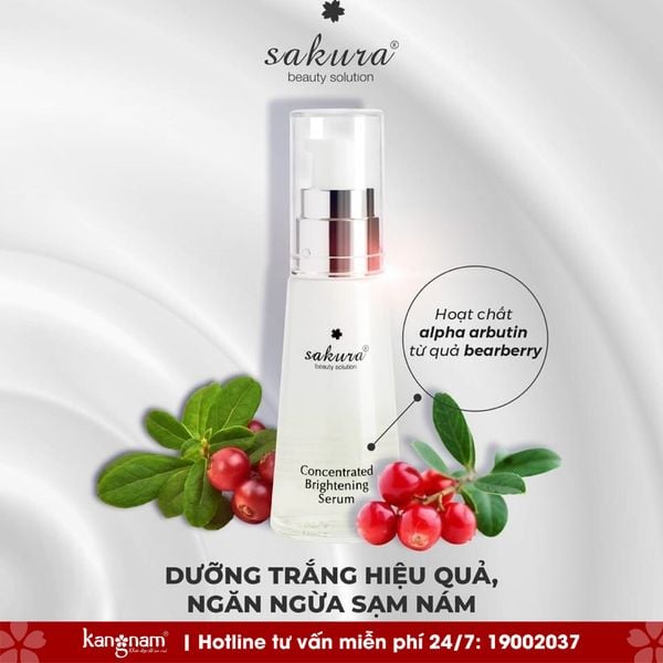 Công dụng Sakura Concentrated Brightening Serum 30ml