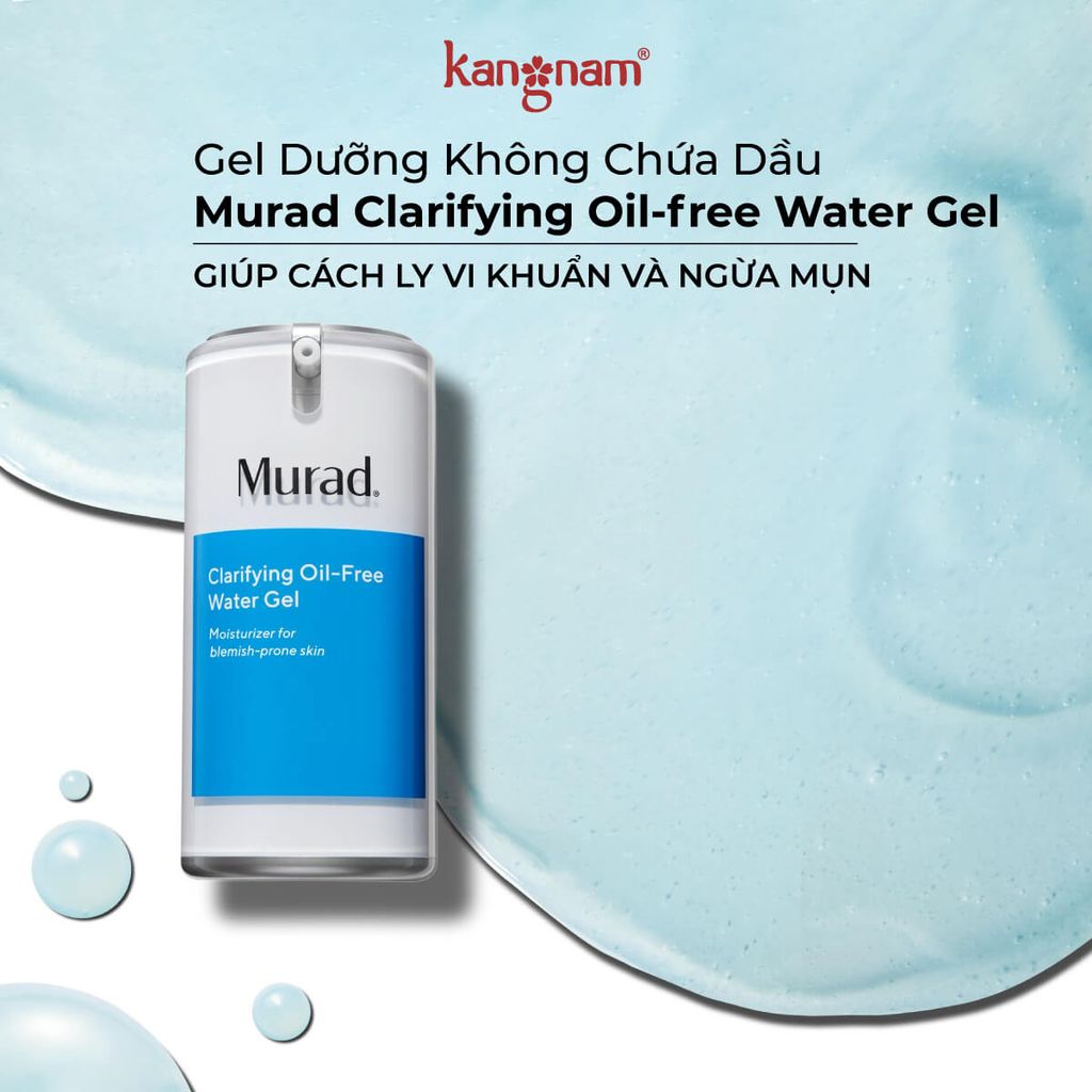 Gel ngừa mụn cách ly vi khuẩn Murad Clarifying Oil-Free Water Gel 47ml