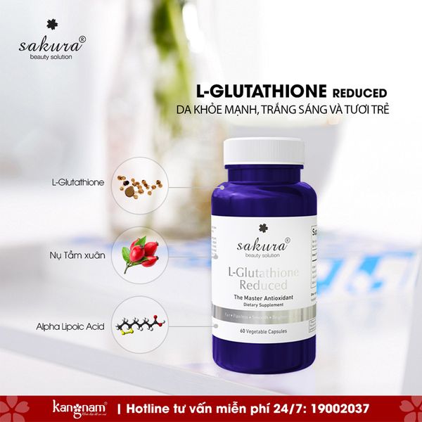 Thành phần Viên Uống Trắng Da Sakura L-Glutathione Reduced