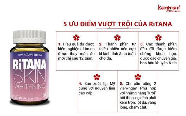 Viên Uống Trắng Da Toàn Thân Hoa Hậu Ritana 60 viên