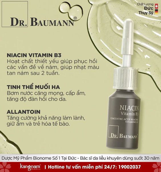 Tinh Chất Đa Công Dụng Dành Cho Da Dr. Baumann NIACIN Vitamin B3 Ampoule
