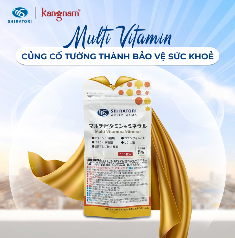 Vitamin Tổng Hợp & Khoáng Chất Shiratori Multi Vitamin & Mineral 150 Viên