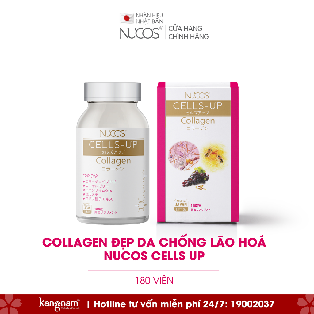 Viên Uống Giảm Nhăn Ngừa Lão Hóa Nucos Cells Up Hộp 180 Viên