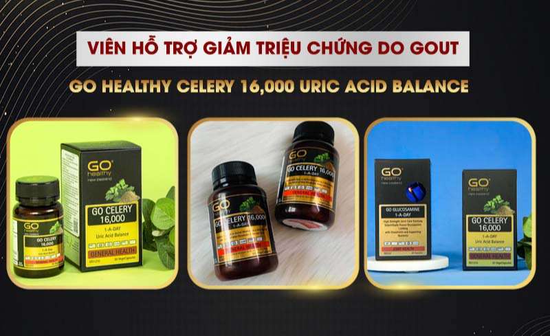 Viên Hỗ Trợ Giảm Triệu Chứng Do Gout Go Healthy Celery 16,000 Uric Acid Balance