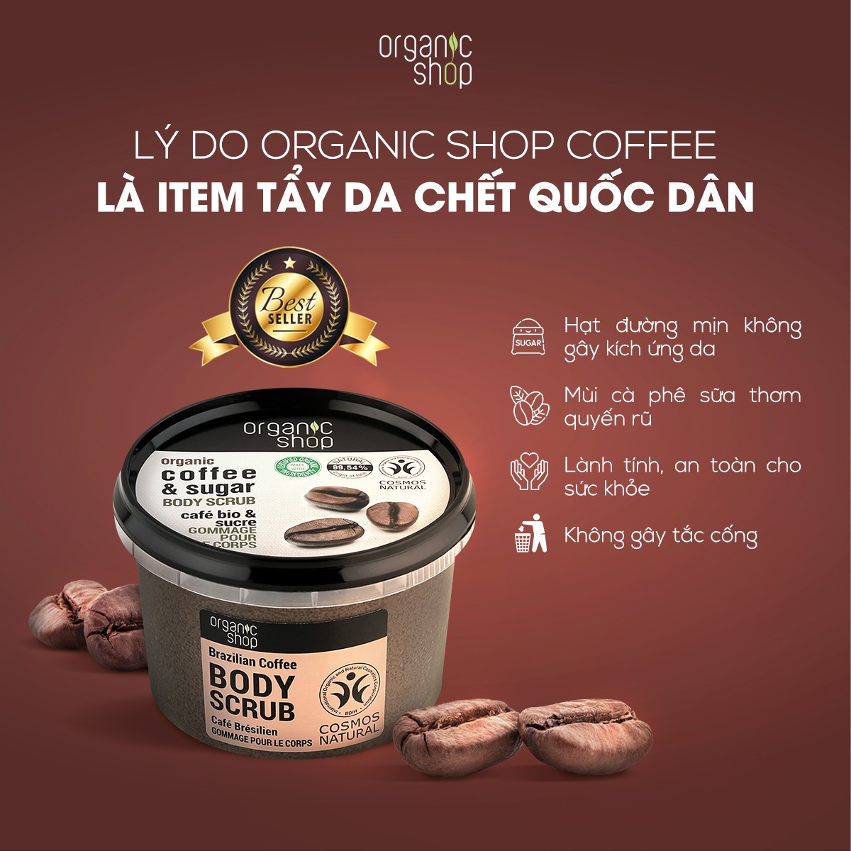 LÝ DO ORGANIC SHOP COFFEE LÀ ITEM TẨY DA CHẾT QUỐC DÂN – Organic Shop Việt  Nam
