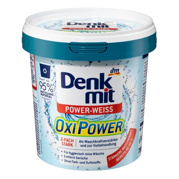 Bột tẩy vết bẩn cho quần áo trắng Denkmit Oxi Power