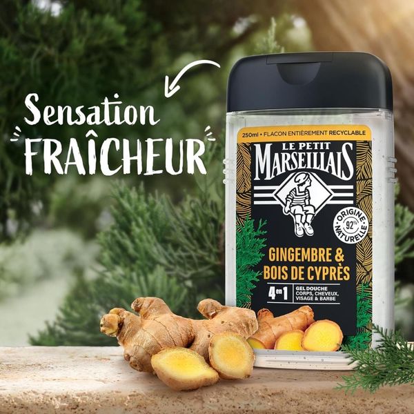 Sữa Tắm Nam Nội Địa Pháp Marseillais 4 Trong 1 Tinh Chất Gừng & Gỗ Bách Xanh
