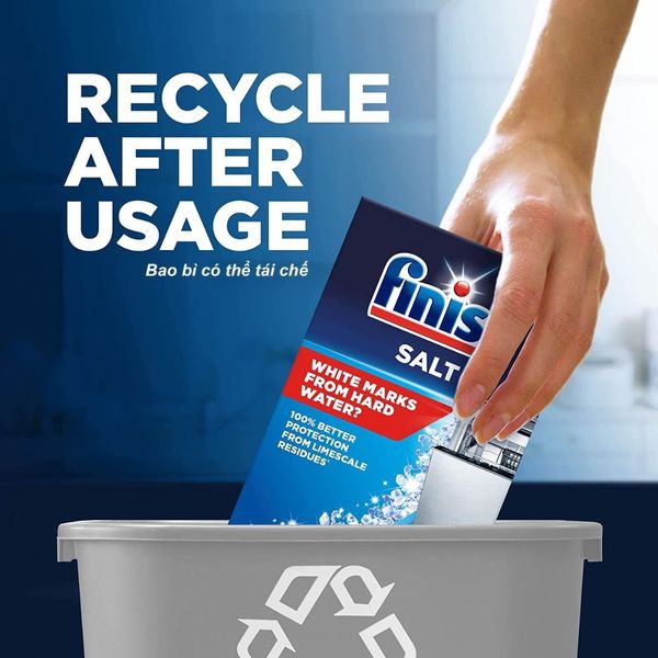 Muối Rửa Chén Bát Finish Làm Mềm Nước, Bảo Vệ Máy