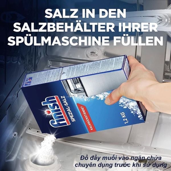 Muối Rửa Chén Bát Finish Làm Mềm Nước, Bảo Vệ Máy - Túi 1kg