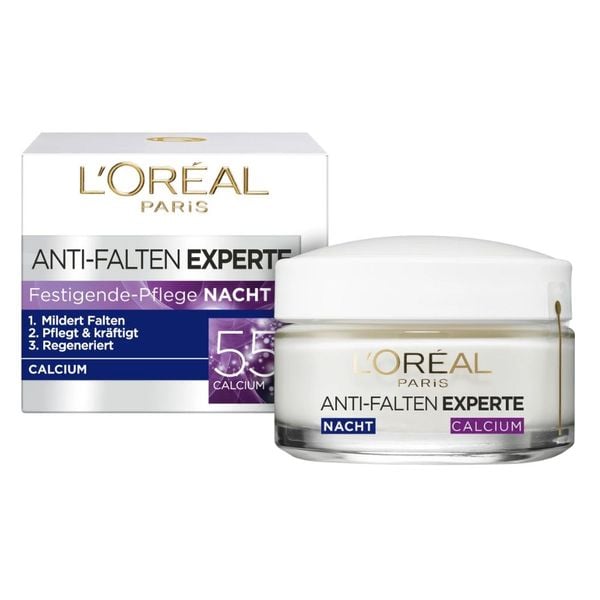 Kem dưỡng da làm mờ nếp nhăn tuổi 55+ ban đêm L'Oréal Anti-Falten Experte