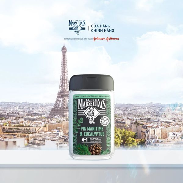 Sữa Tắm Nam Nội Địa Pháp Marseillais 4 Trong 1 Hương Gỗ Thông & Khuynh Diệp