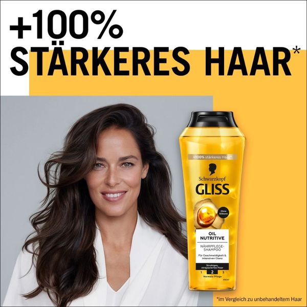 Dầu gội chăm sóc tóc rụng và hư tổn chuyên sâu Gliss Oil Nutritive