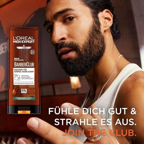 Sữa tắm gội L’Oreal Men Expert Barber Club - Hương gỗ tuyết tùng
