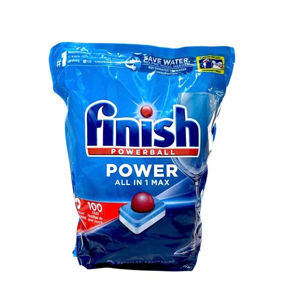 Viên Rửa Chén Bát Finish Túi 100 Viên - Power All in 1 Max