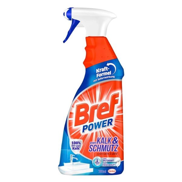 Xịt tẩy cặn canxi vòi sen, vách kính Bref Power