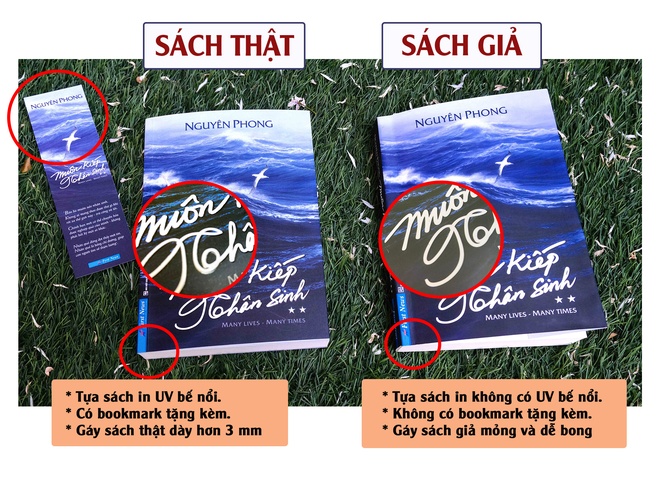 Muôn Kiếp Nhân Sinh - cách phân biệt sách giả, sách thật