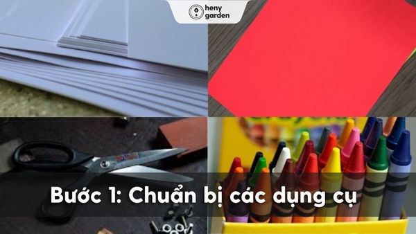 Cách vẽ thiệp 20/11 từ giấy và màu sáp bước 1