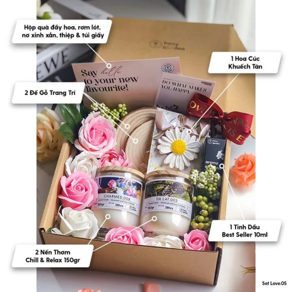 Set LOVE_05 tại cửa hàng quà giáng sinh Heny Garden