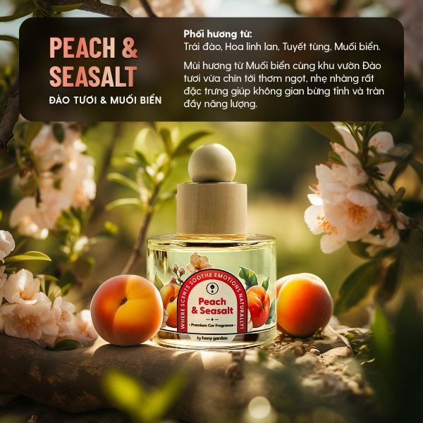 Nước hoa ô tô cao cấp mùi đào Peach And Sea Salt
