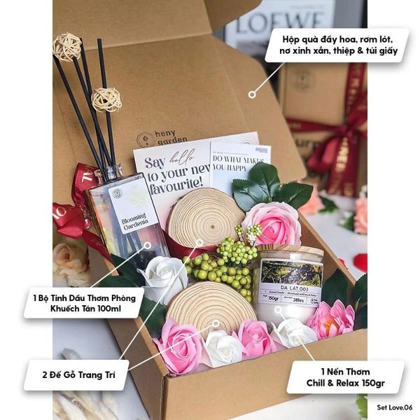 Set quà tặng 20/10 cho vợ Nến thơm LOVE_06