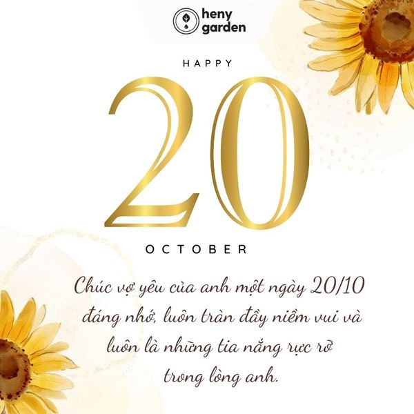 Gợi ý một số câu chúc dành cho vợ ngày 20/10