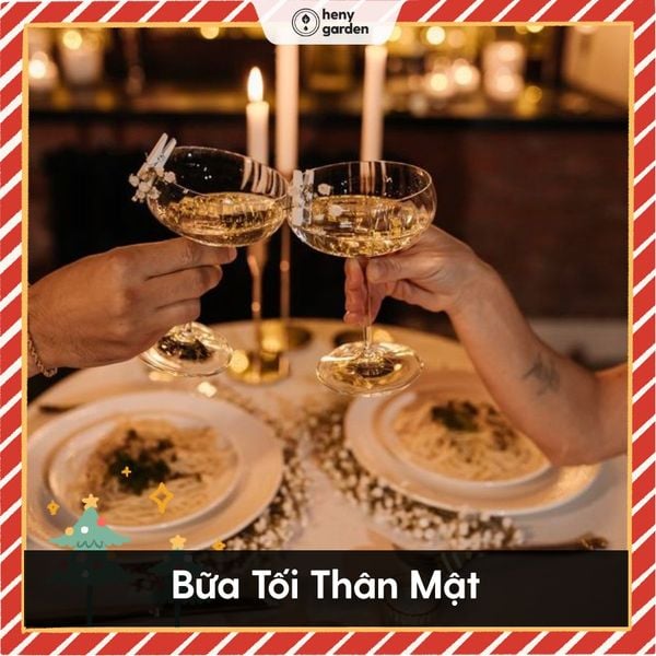 bữa tối thân mật là quà noel cho người yêu nữ