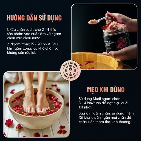 cách sử dụng muối hồng himalaya để phát huy tác dụng của ngâm chân
