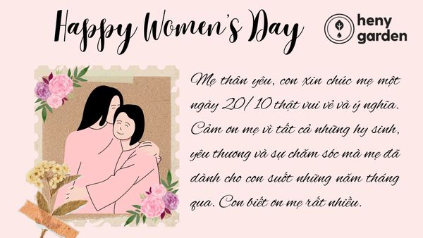 Các mẫu thiệp 20 tháng 10 chúc tặng mẹ 4