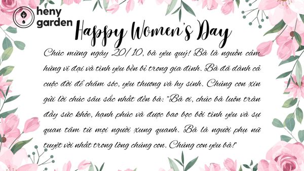 Các mẫu thiệp 20 tháng 10 chúc tặng bà 3