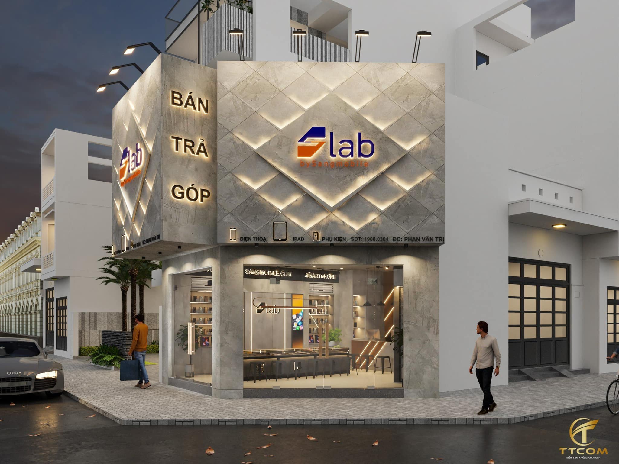 Hoàn thành thiết kế và thi công shop điện thoại SLAB ở TP.HCM