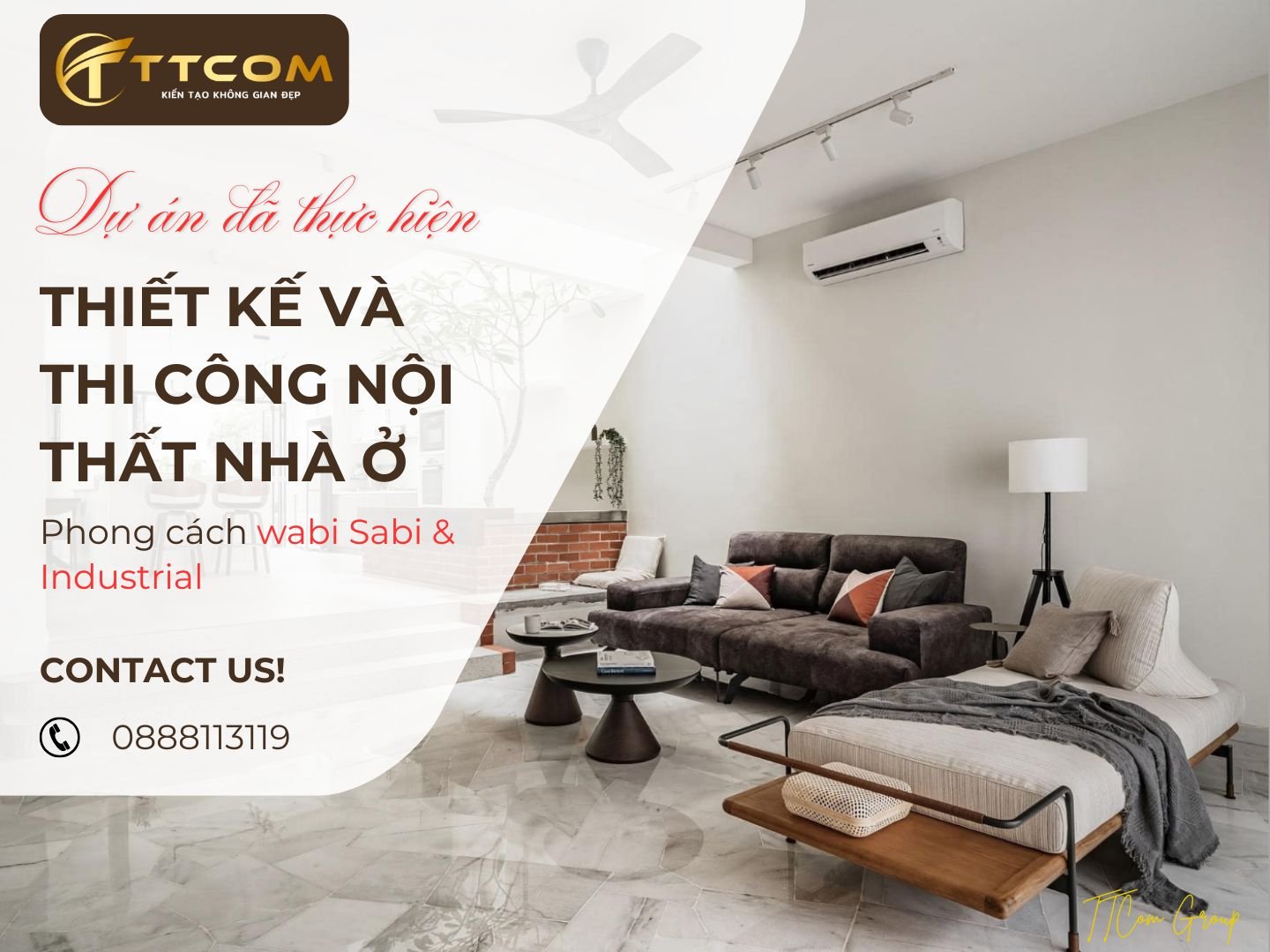 THIẾT KẾ NỘI THẤT CĂN NHÀ TUYỆT ĐẸP: PHONG CÁCH WABI SABI X INDUSTRIAL