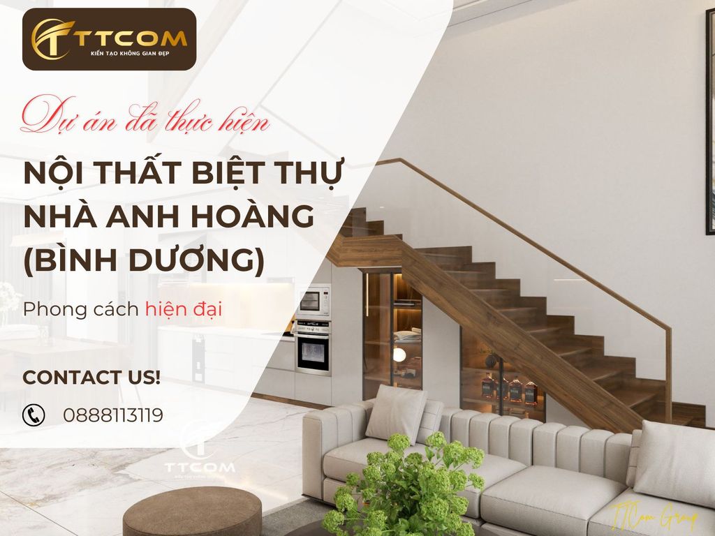 Hoàn thiện nội thất biệt thự nhà anh Hoàng (Tân Uyên - Bình Dương)