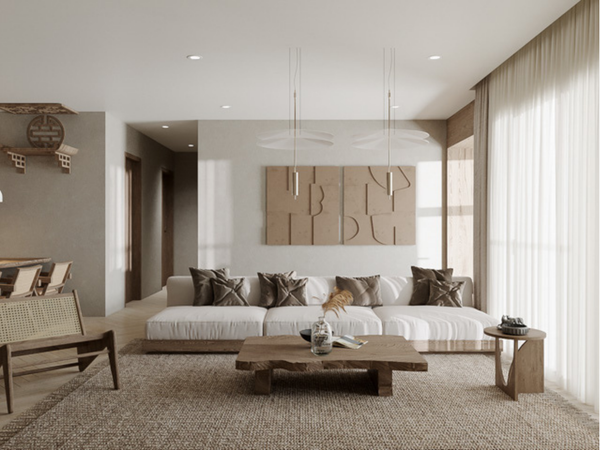 HOÀN THIỆN THIẾT KẾ NỘI THẤT CHUNG CƯ CHỊ HOANH (QUẬN 9) - PHONG CÁCH WABI SABI ĐÁNG THAM KHẢO 2025