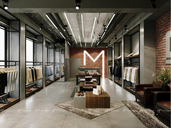 THIẾT KẾ SHOP QUẦN ÁO NAM PHONG CÁCH INDUSTRIAL – CÁ TÍNH VÀ CUỐN HÚT CHỈ VỚI 100 TRIỆU ĐỒNG