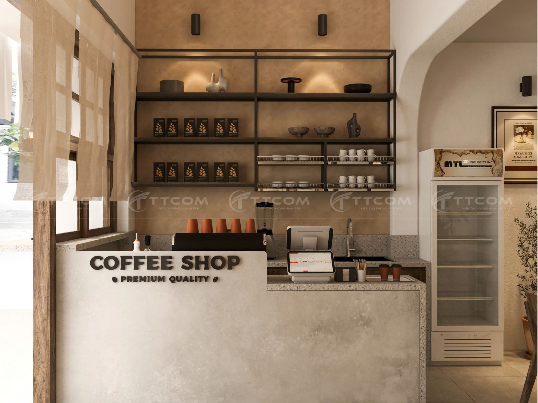 KHÔNG LÀM KHÁCH HÀNG THẤT VỊ VỘNG: TTCOM HOÀN THIỆN KHÔNG GIAN 3D CHO QUÁN CAFE THEO PHONG CÁCH WABI SABI