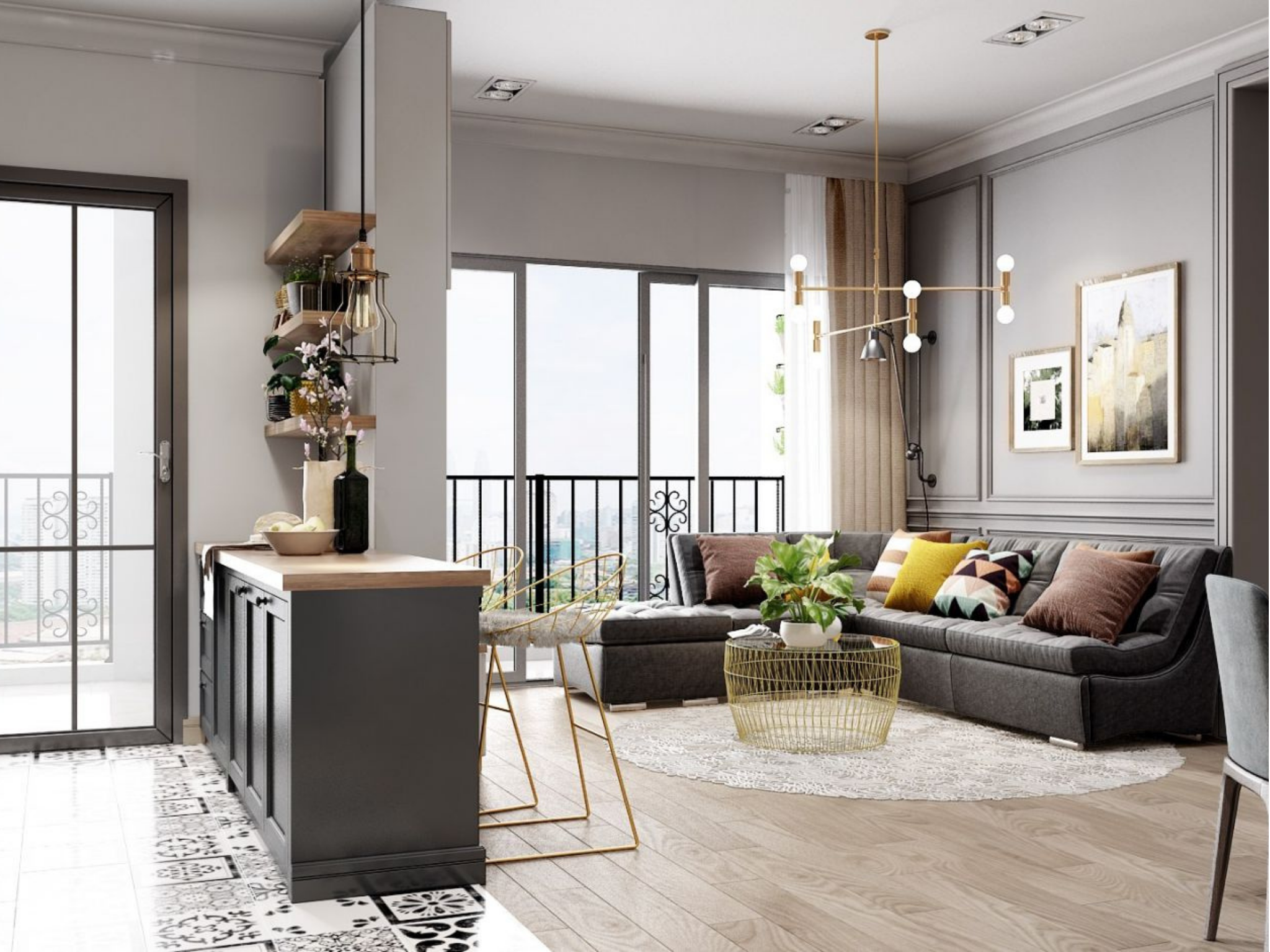 THIẾT KẾ NỘI THẤT CĂN HỘ CHUNG CƯ 80M2 VỚI 3 PHÒNG NGỦ - HIỆN ĐẠI, TINH TẾ VÀ TIỆN NGHI