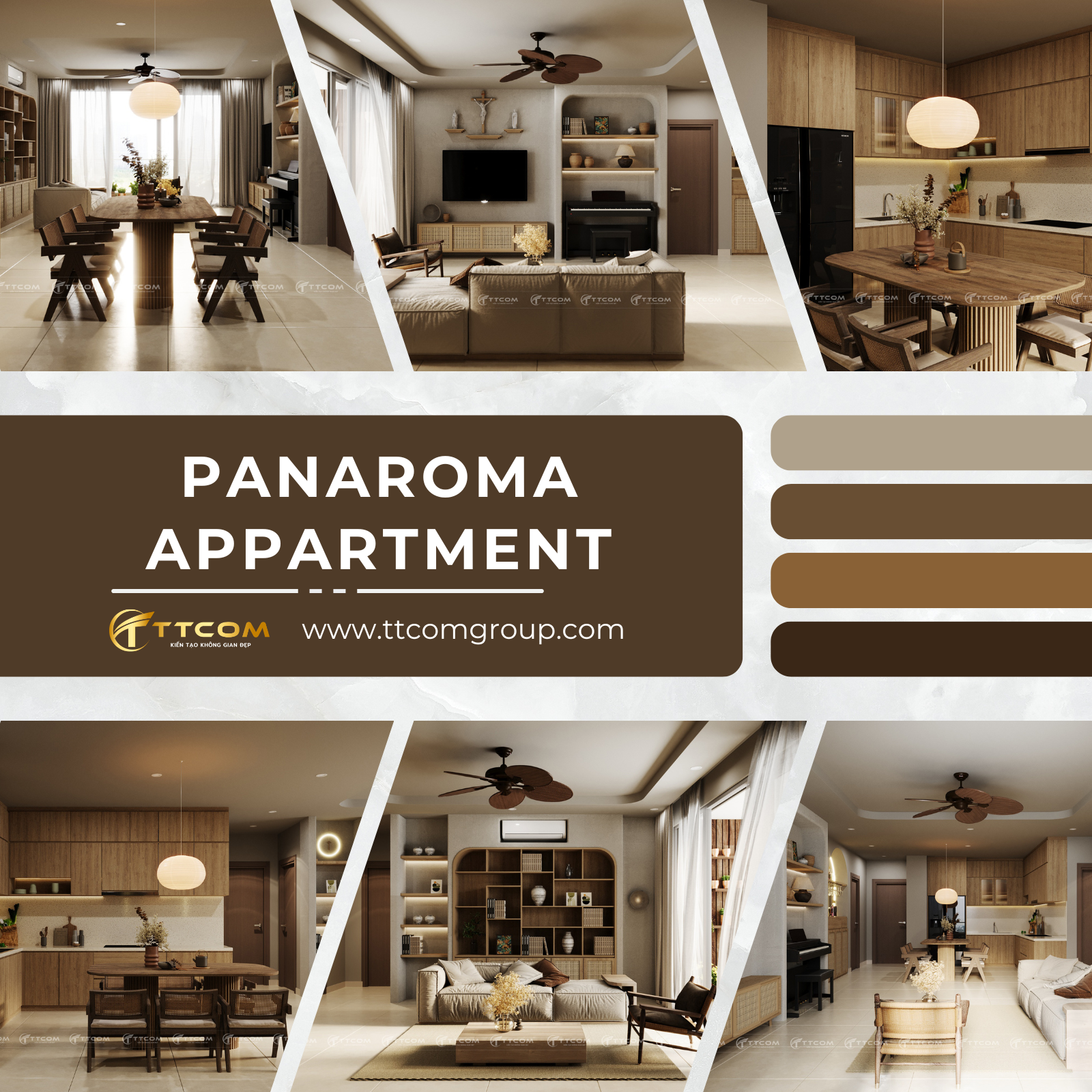 CẢI TẠO CĂN HỘ 3 PHÒNG NGỦ DỰ ÁN RIVER PANAROMA THEO PHONG CÁCH WABISABI - CHỦ ĐẦU TƯ CHỊ TIÊN