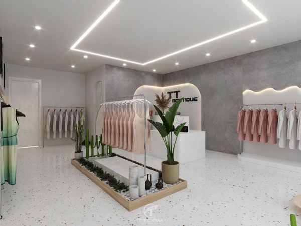 Mẫu thiết kế nội thất shop thời trang TTCOM03