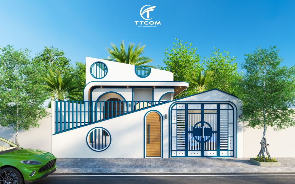 Mẫu nhà cấp 4 hiện đại 7x15 tại Củ Chi