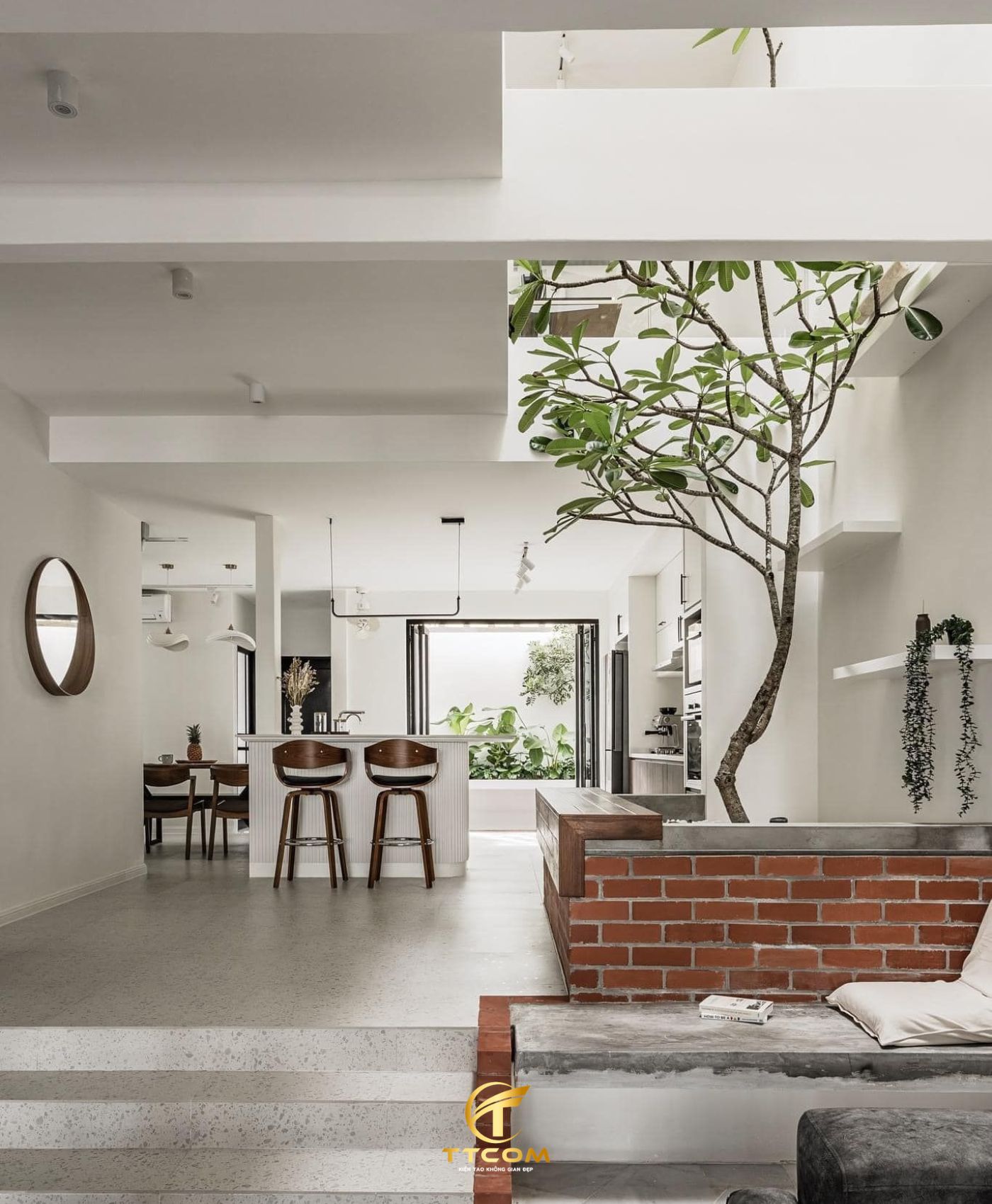 Phong cách wabi sabi kết hợp industrial