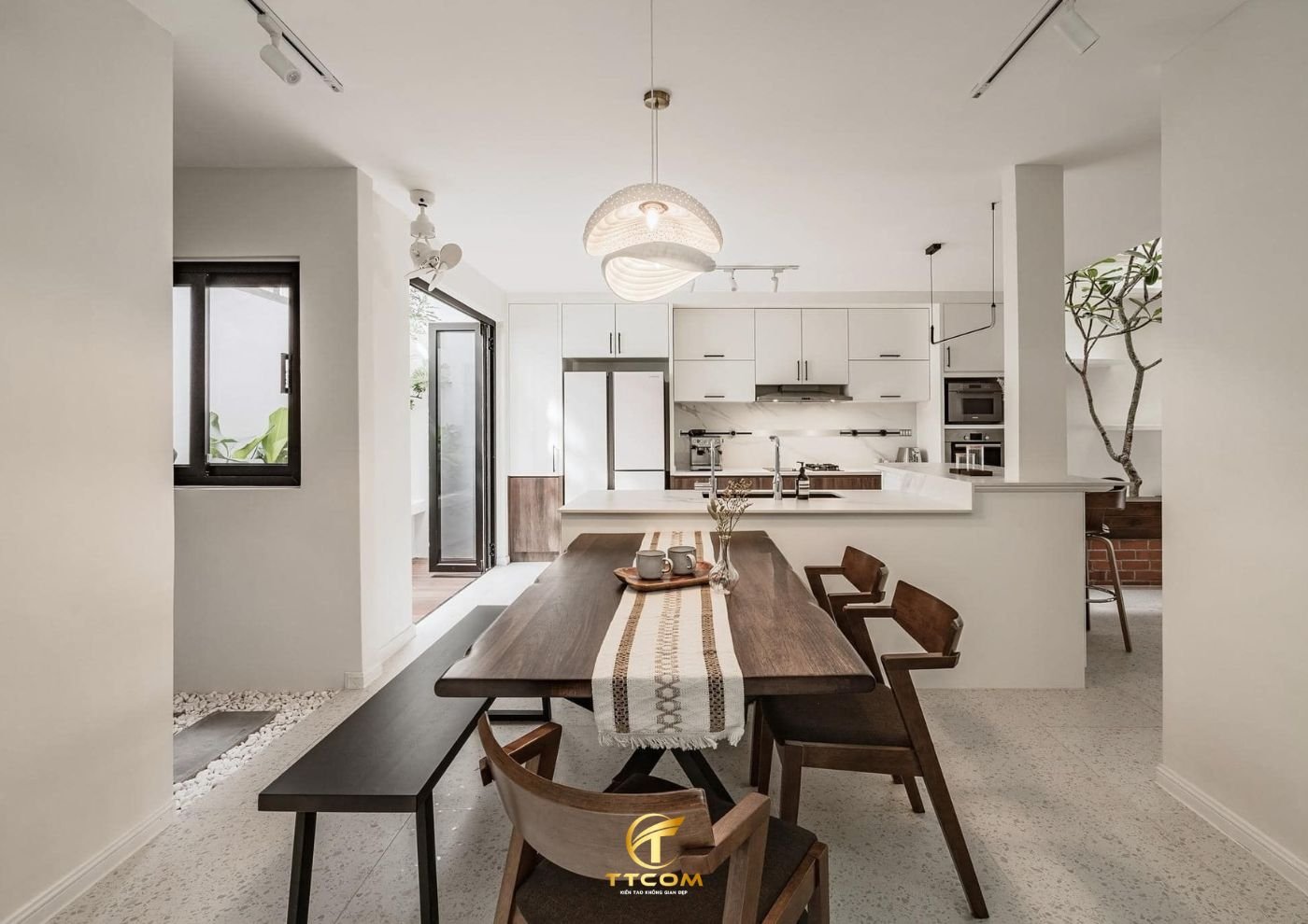 Phong cách wabi sabi kết hợp industrial