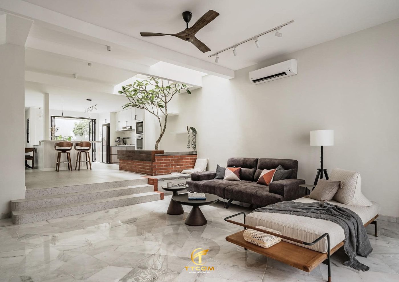 Phong cách wabi sabi kết hợp industrial