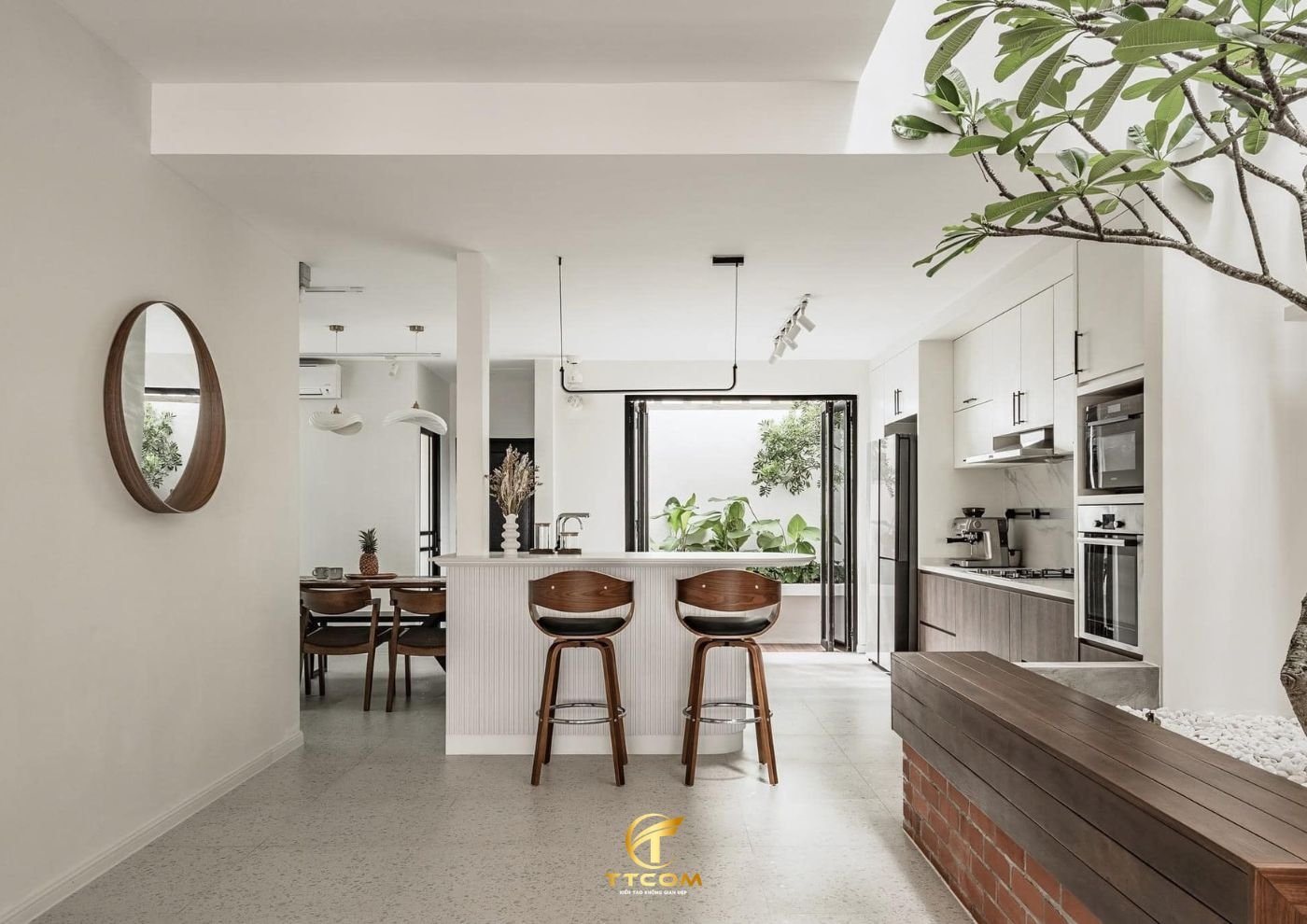 Phong cách wabi sabi kết hợp industrial