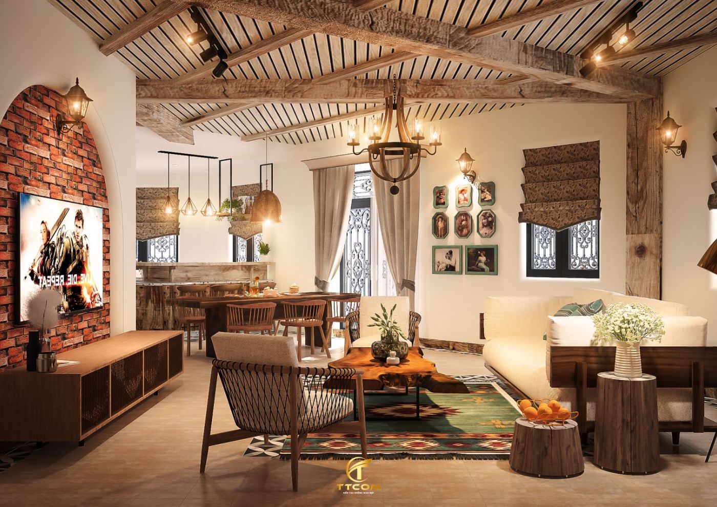 Phong cách Rustic – mộc mạc tự nhiên, ấm áp như nhà là nơi để về