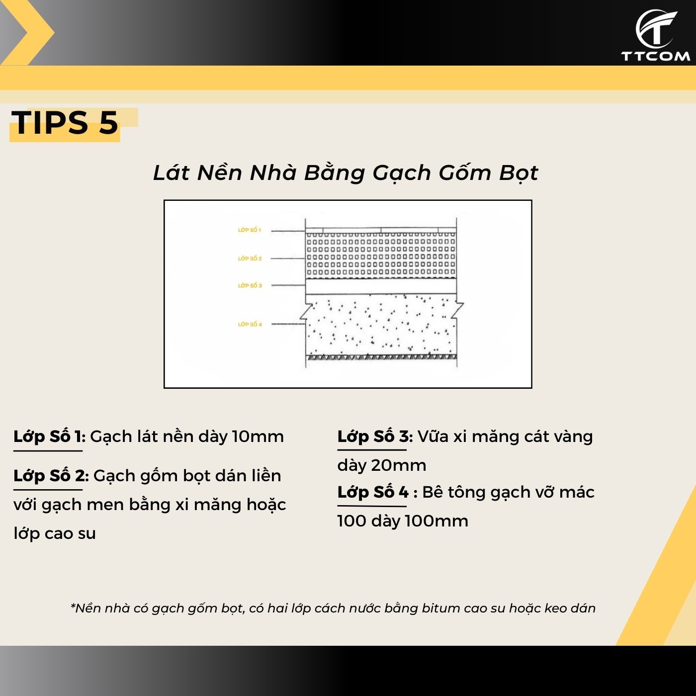 Tips thi công nền nhà chống nồm, ẩm
