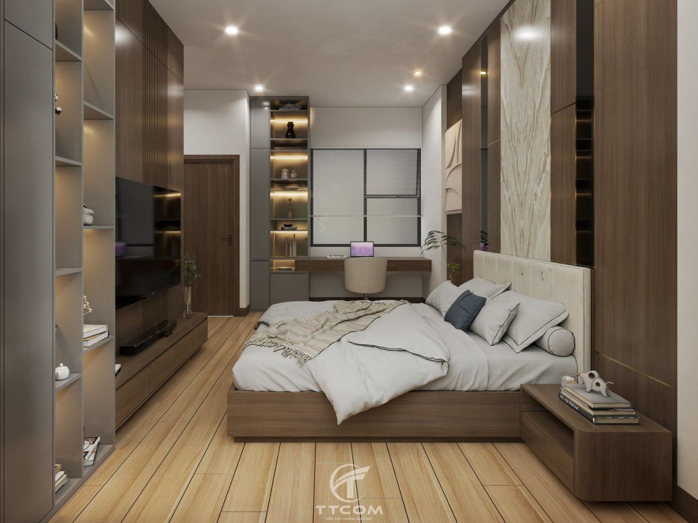 Hoàn thiện thiết kế nội thất nhà anh Hoàng