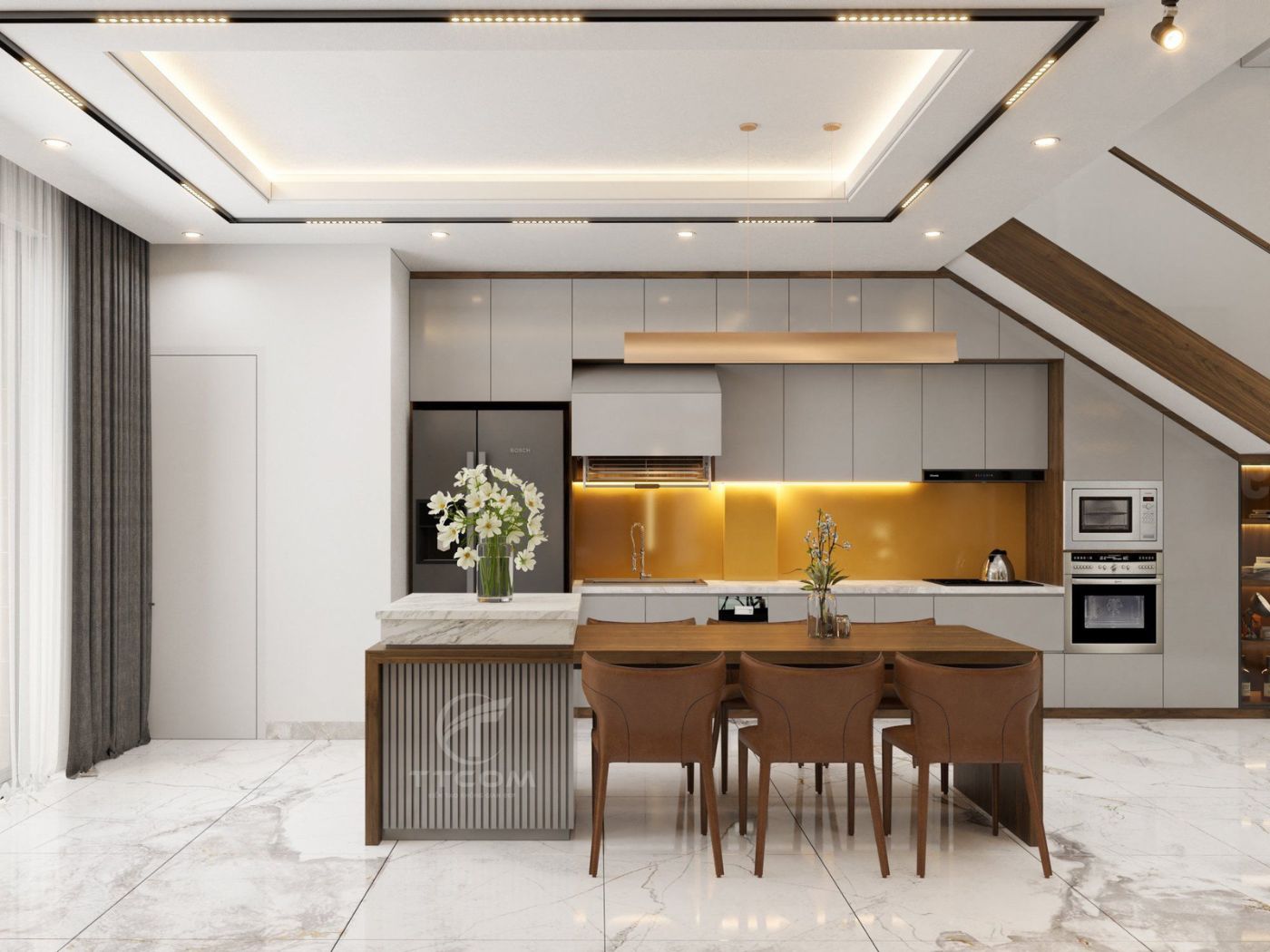 Hoàn thiện thiết kế nội thất nhà anh Hoàng