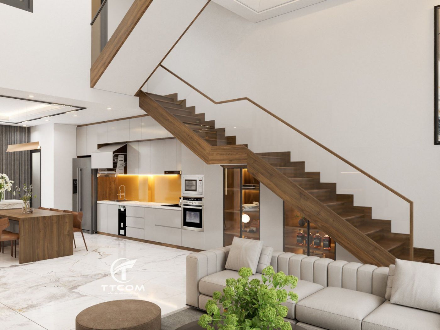 Hoàn thiện thiết kế nội thất nhà anh Hoàng