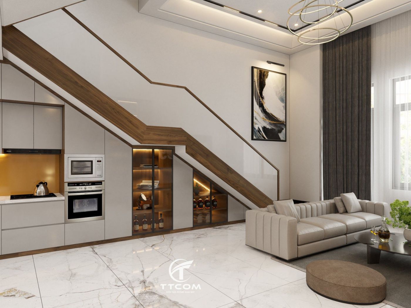 Hoàn thiện thiết kế nội thất nhà anh Hoàng