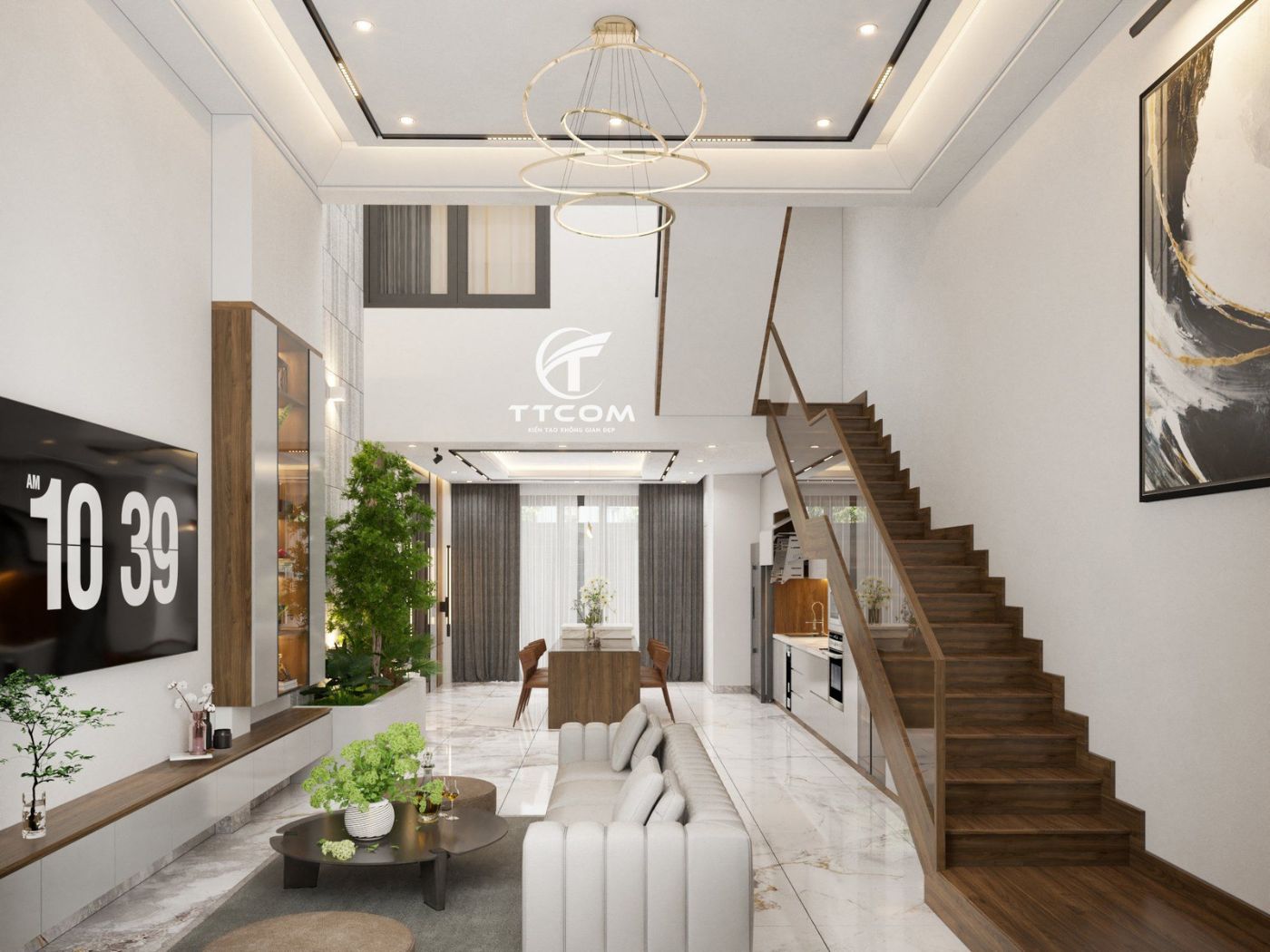 Hoàn thiện thiết kế nội thất nhà anh Hoàng